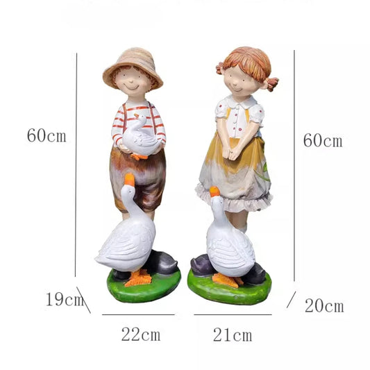 Rustic Resin Garden Statue