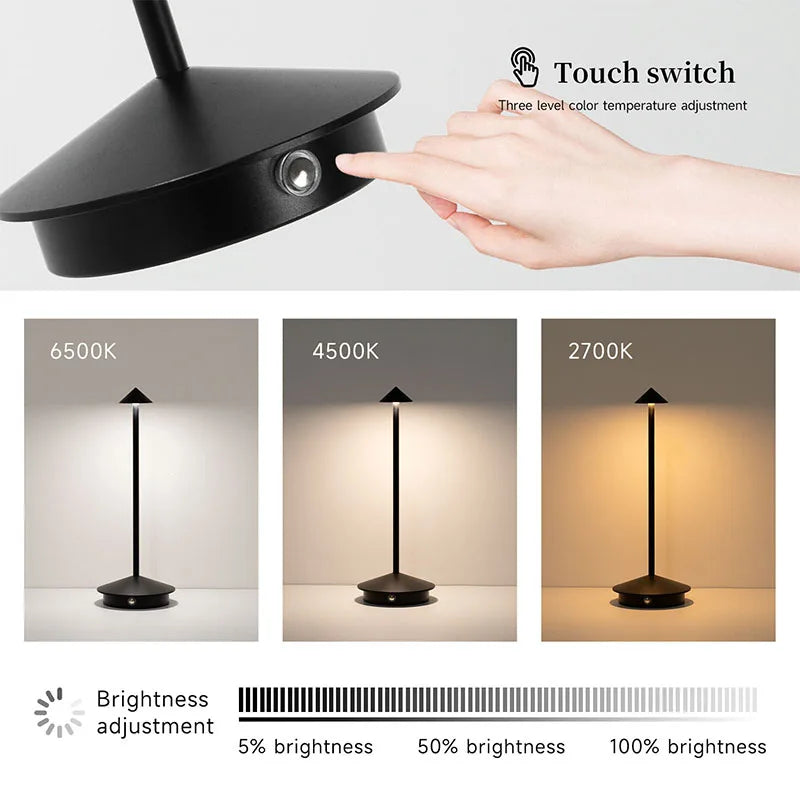 Dimmable 3 Colour Touch Bedside Light