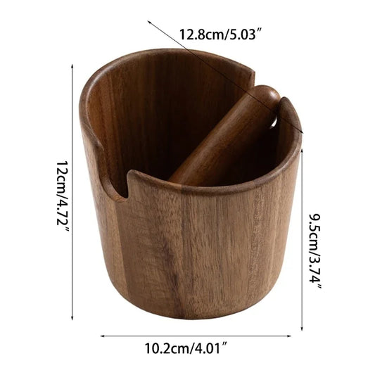 Acacia Wood Coffee Knock Box