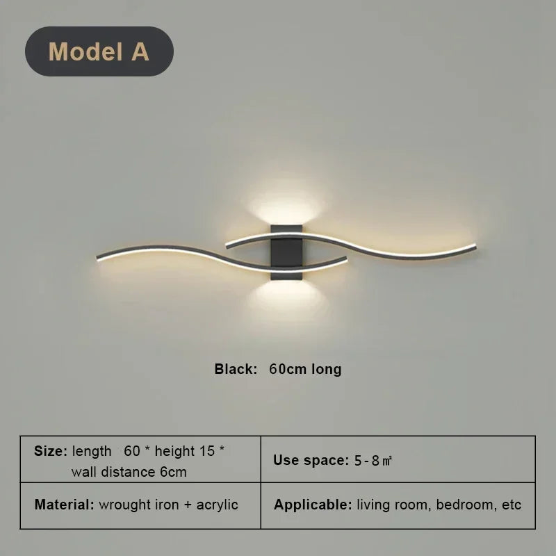 Dimmable Aluminium Wall Light for Bedroom & Living Room