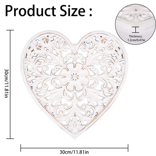 Hollow Carved Wooden Floral Wall Panel Décor