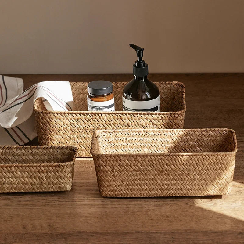Handwoven Seagrass Storage Basket