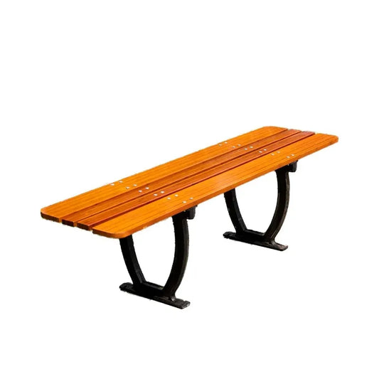 Solid Wood & Aluminum Outdoor Garden Bench