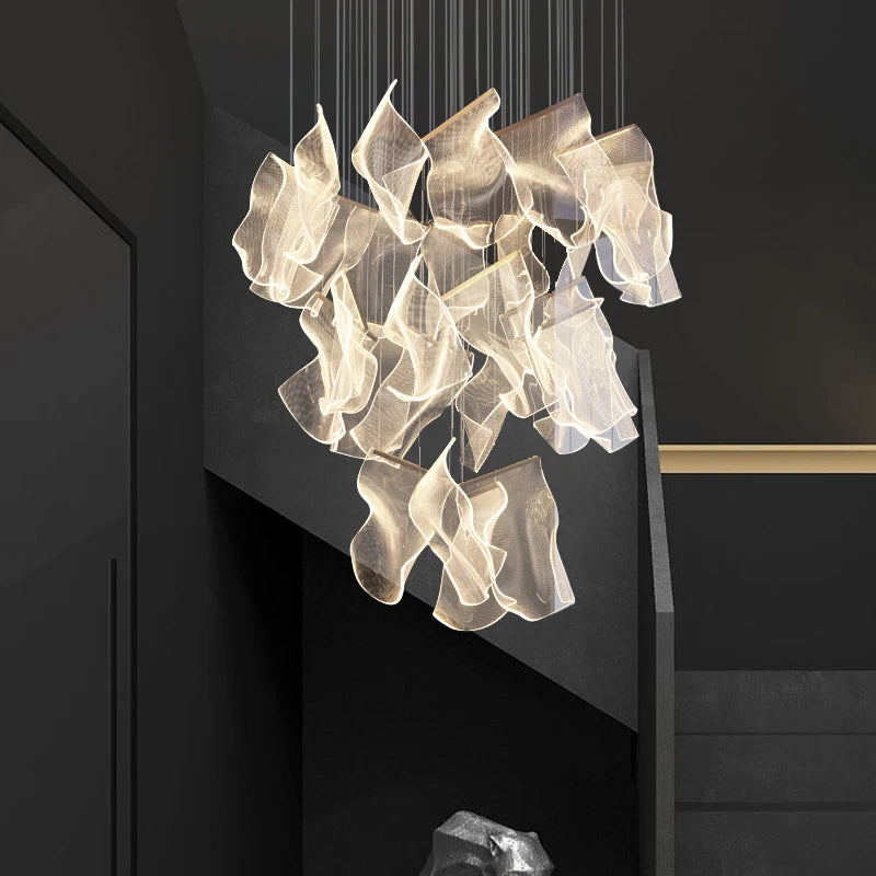 Modern LED Spiral Chandelier