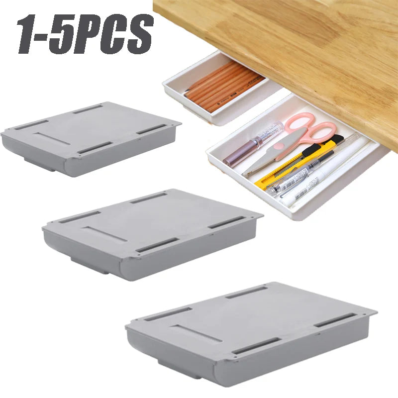 Hidden Under Desk Drawer Organizer