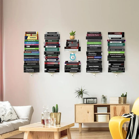 Modern Wall-Mounted Metal Bookshelf