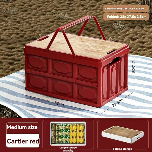 Foldable Outdoor Camping Storage Box with Lid