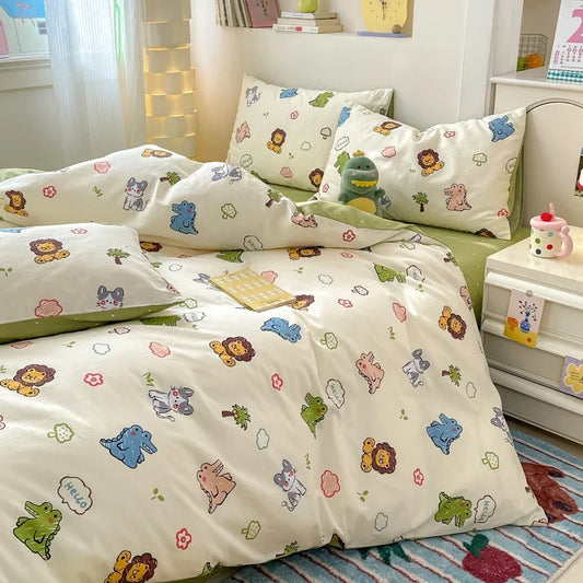 100% Cotton Cartoon Duvet Cover Set