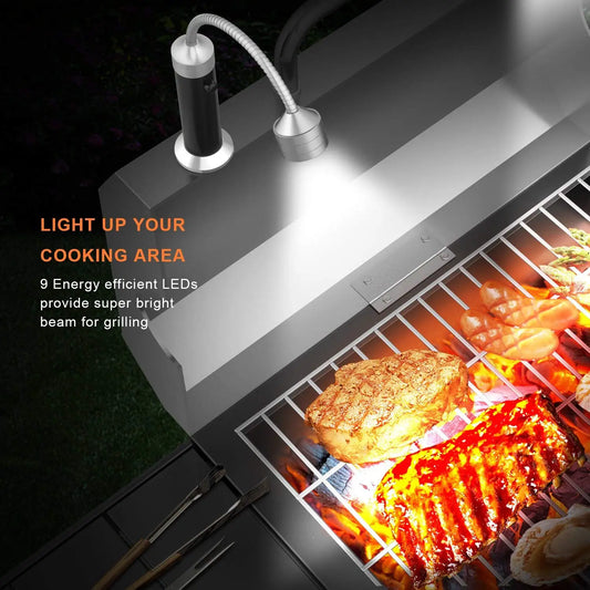Magnetic LED Grill Lights 2-Pack for BBQ