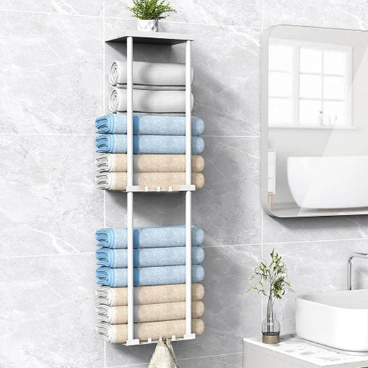 Wall Mounted Towel & Organiser Rack