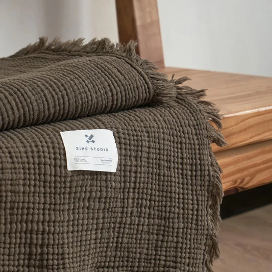 Throw Blanket with Tassels