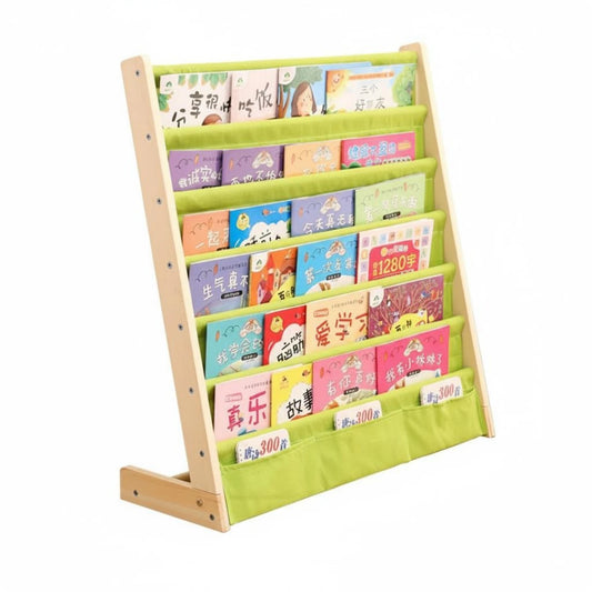 Solid Wood Kids Picture Book Rack