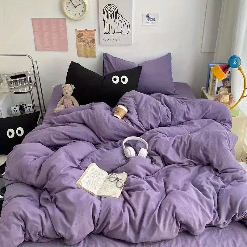 Cute Duvet Cover Set with Bed Sheet & Pillowcases