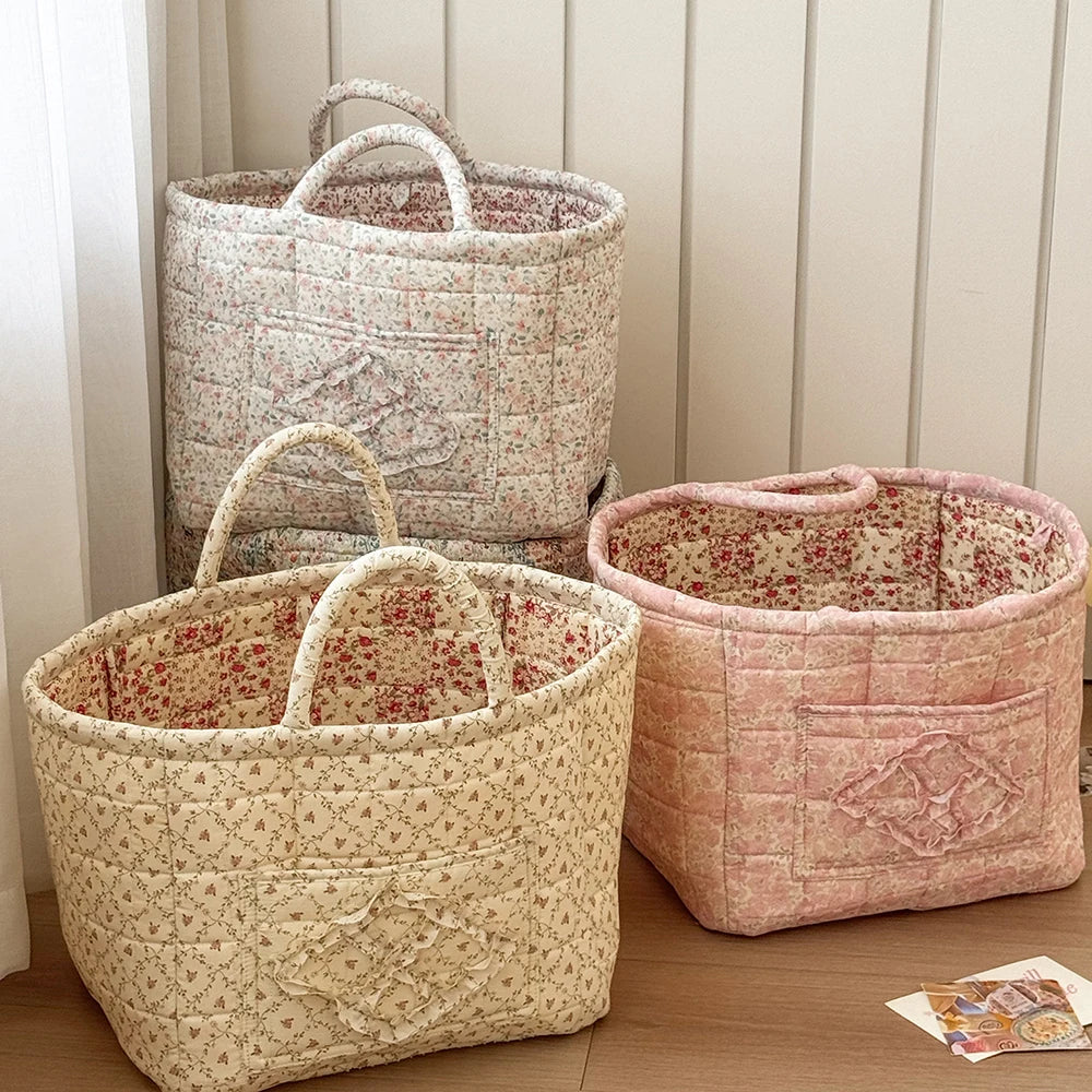 Floral Foldable Storage Basket