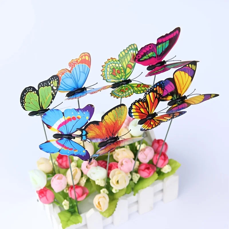 10PCS 3D Butterfly Garden Stakes