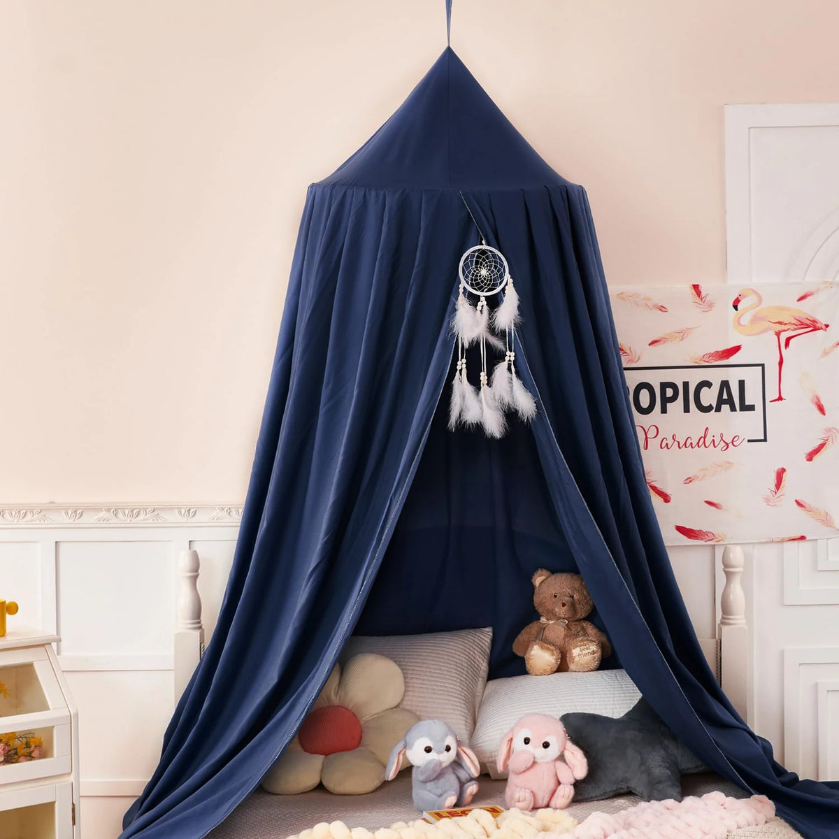 Kids Bed Canopy with Mosquito Net