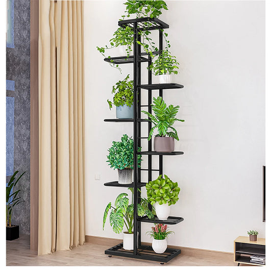 8-Tier Metal Plant Stand with 9 Pot Holders
