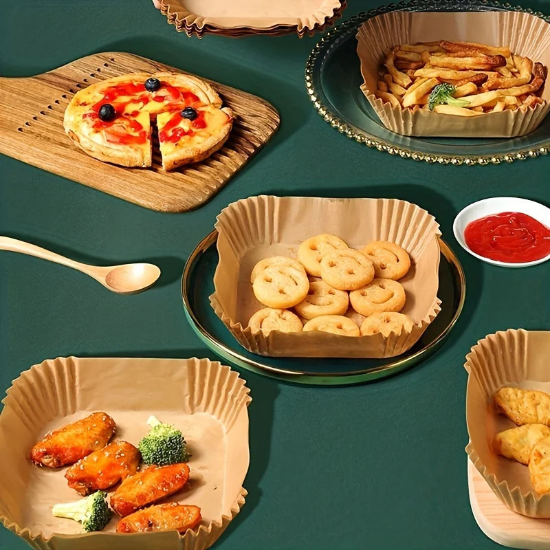 50PCS Non-Stick Air Fryer Paper Liners