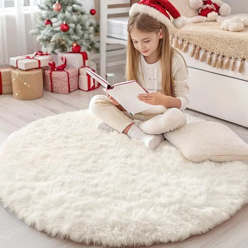Super Soft Round Shaggy Non-Slip Rug
