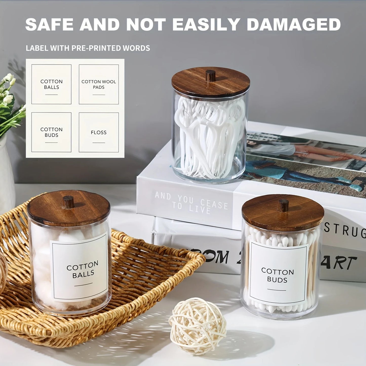 Qtip Holder Dispenser Jars