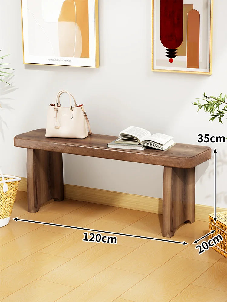 Solid Wood Entryway Bench