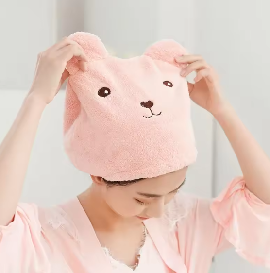 Extra thick and super absorbent headband, towel, shower cap, hair cap