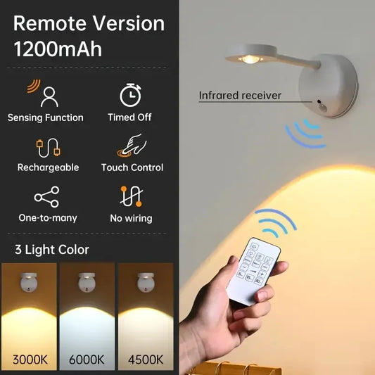 Rechargeable Motion Sensor LED Wall Light