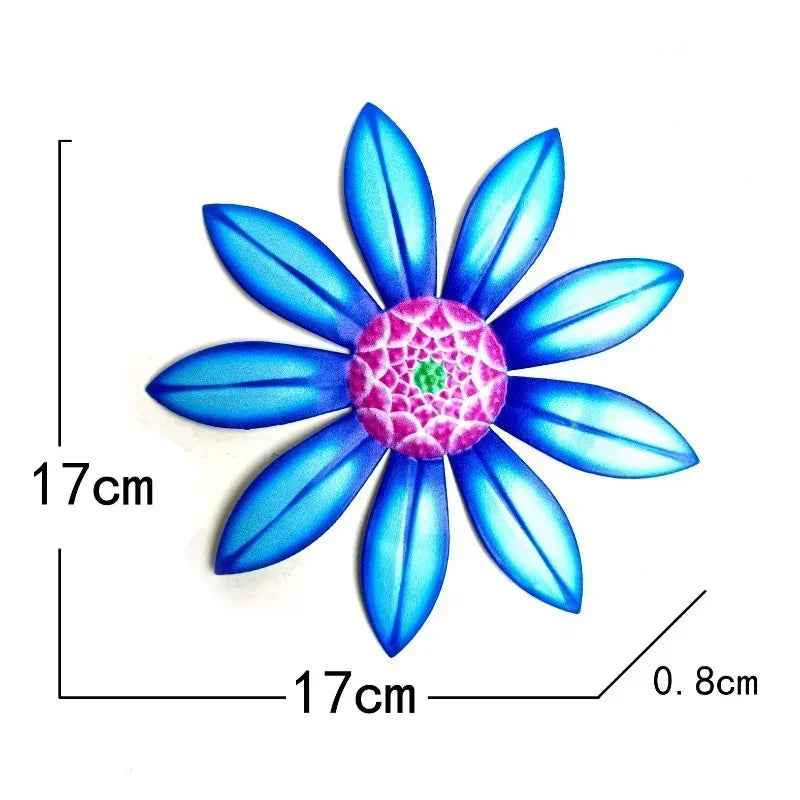Metal Flower Wall Art Hanging Garden Decoration