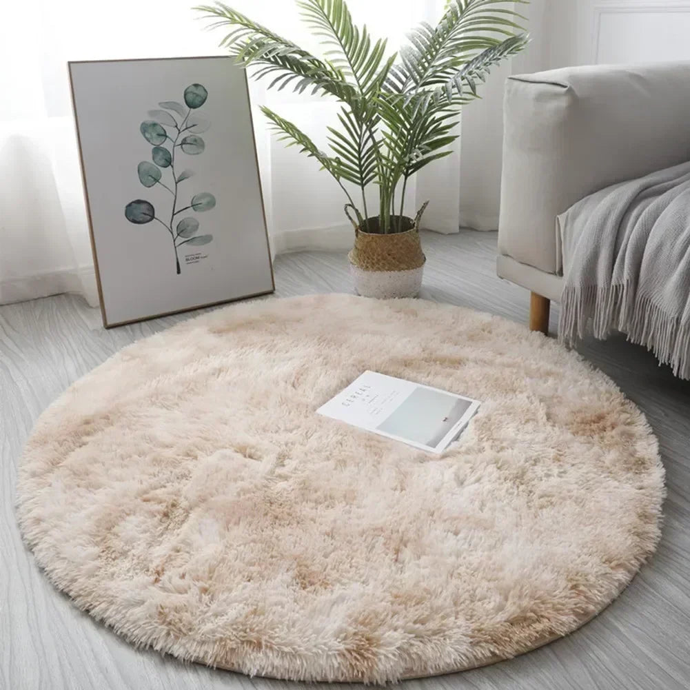 Soft Round Shaggy Rug For Kids