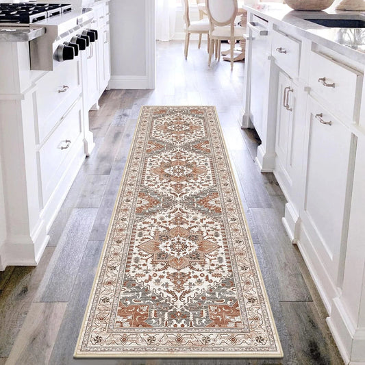 Vintage Persian Floral Runner Rug