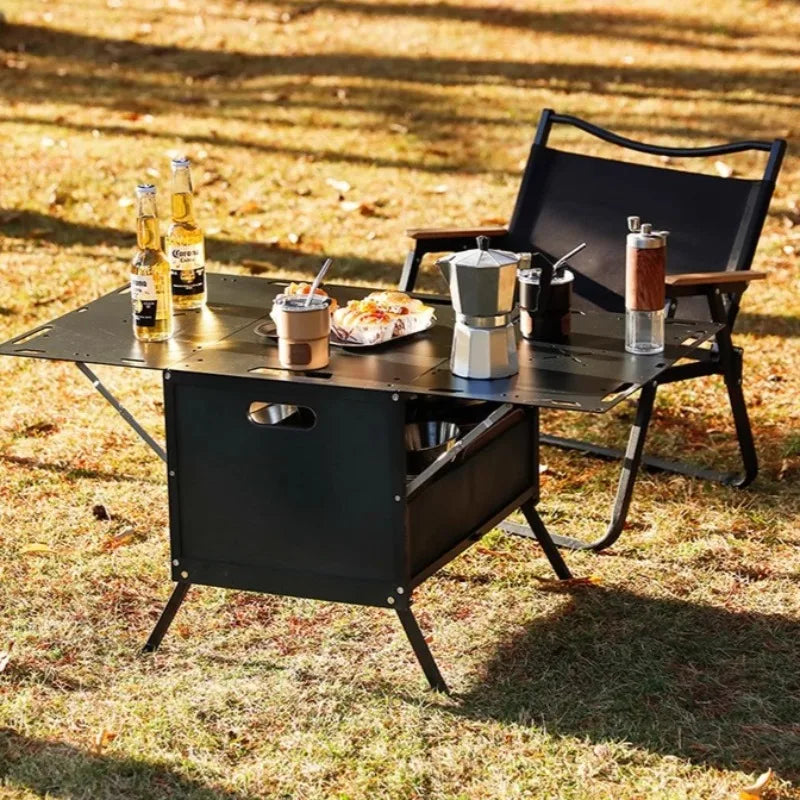 Folding Camping Storage Box with Side Door