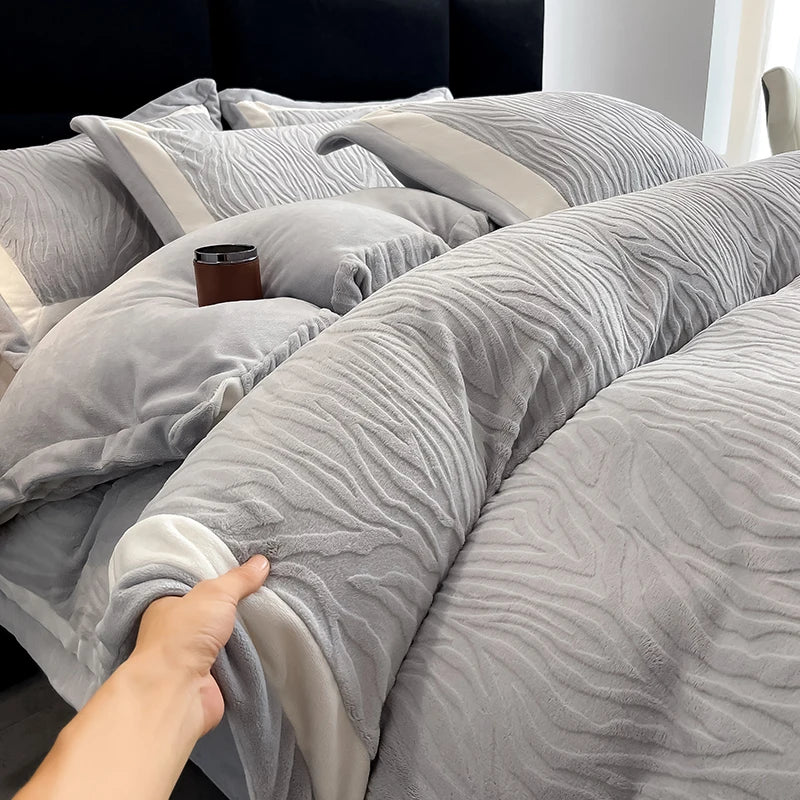 Luxury Milk Velvet Duvet Cover Set