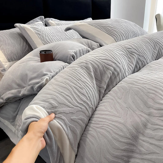 Luxury Milk Velvet Duvet Cover Set