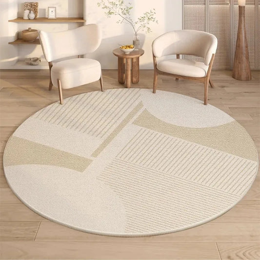 Modern Round Non-Slip Rug for Bedroom
