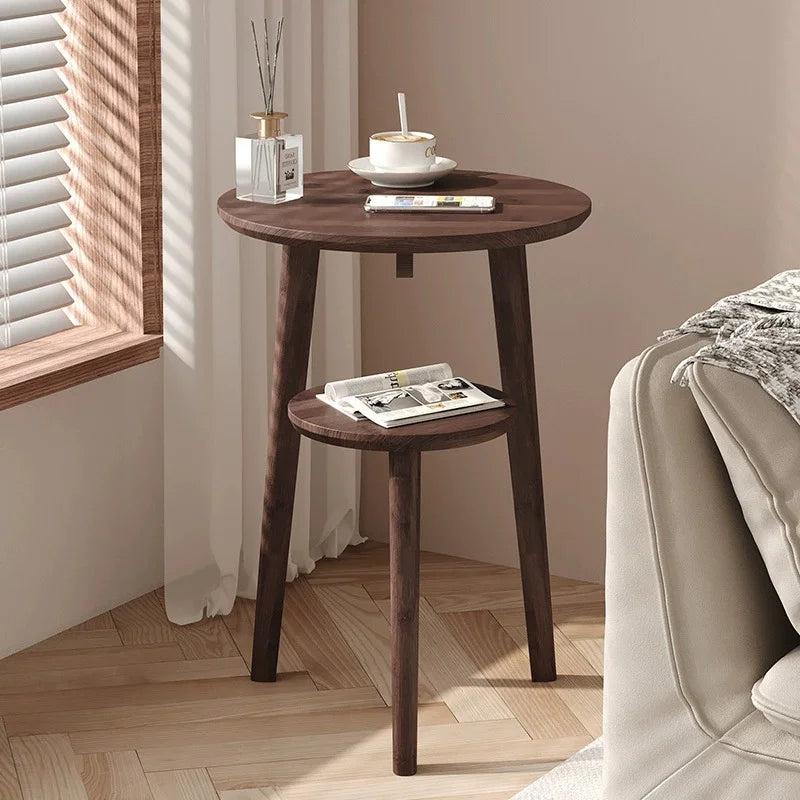 Solid Wood Bedside Cabinet with Storage
