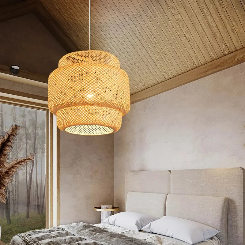 Handwoven Bamboo Pendant Light