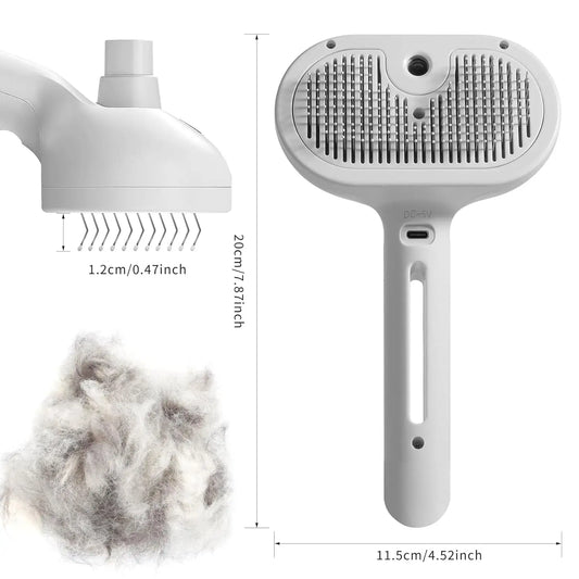 Pet Steam Grooming Brush