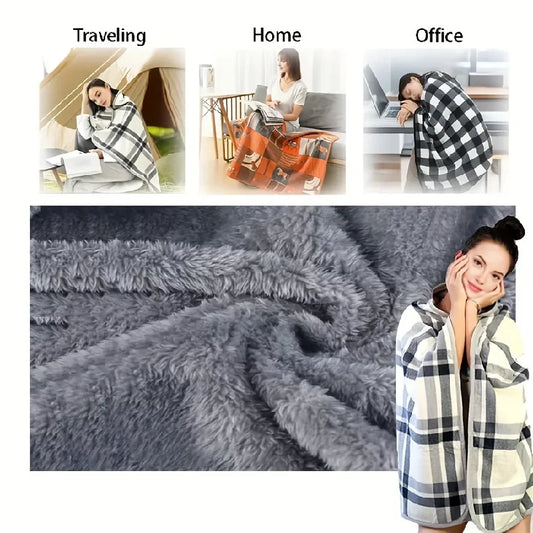 Wearable Flannel Shawl Blanket