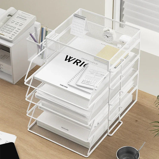 Office File Box Desktop A4 Document Organizer