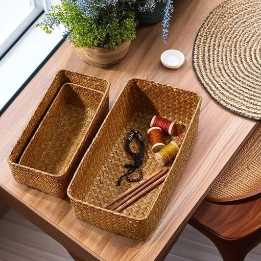 Handwoven Seagrass Storage Basket