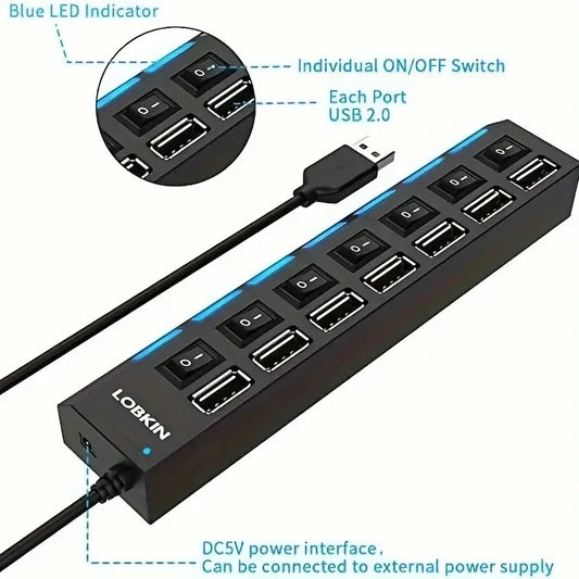 4/7-Port USB 2.0 Hub
