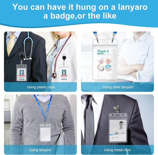 Waterproof Vertical ID Card Holder