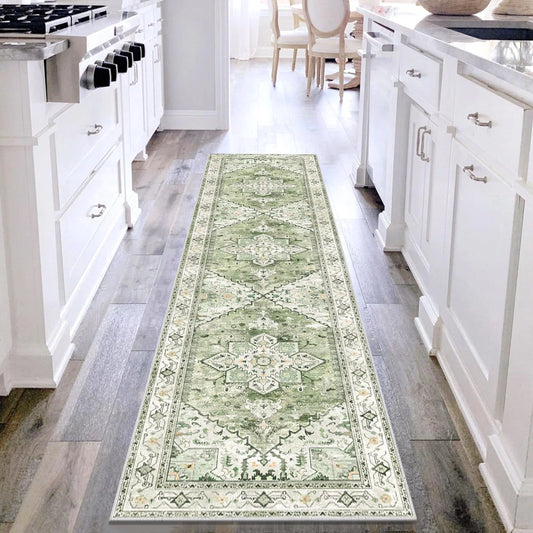 Vintage Persian Floral Runner Rug