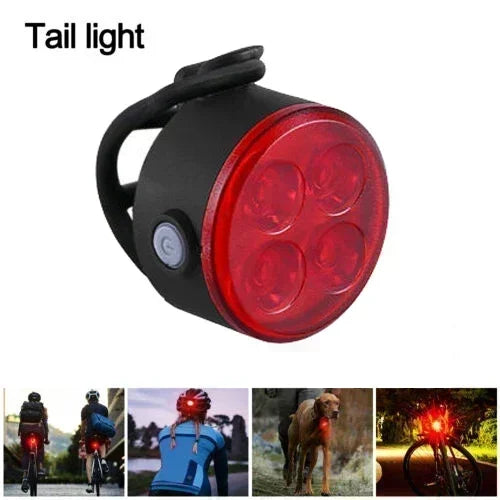 USB Rechargeable Waterproof Bike Light Set