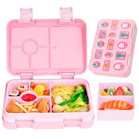 Kids Bento Lunch Box – Microwave Safe Leak-Proof Food Container for School, Travel & Snacks