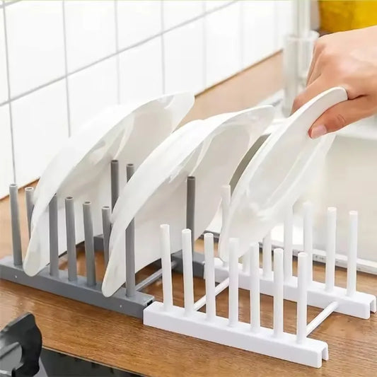 Kitchen Pot Lid & Dish Storage Rack