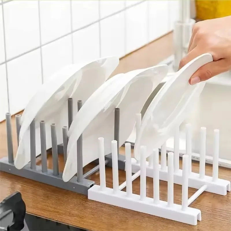 Kitchen Pot Lid & Dish Storage Rack
