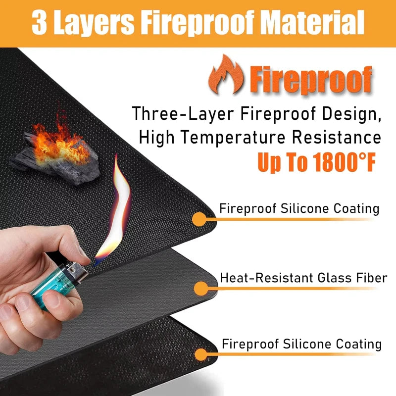 Flame-Resistant Fire Mat for Tabletop Stove & BBQ