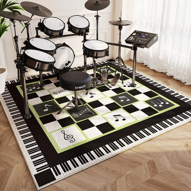 Modern Abstract Music Area Rug