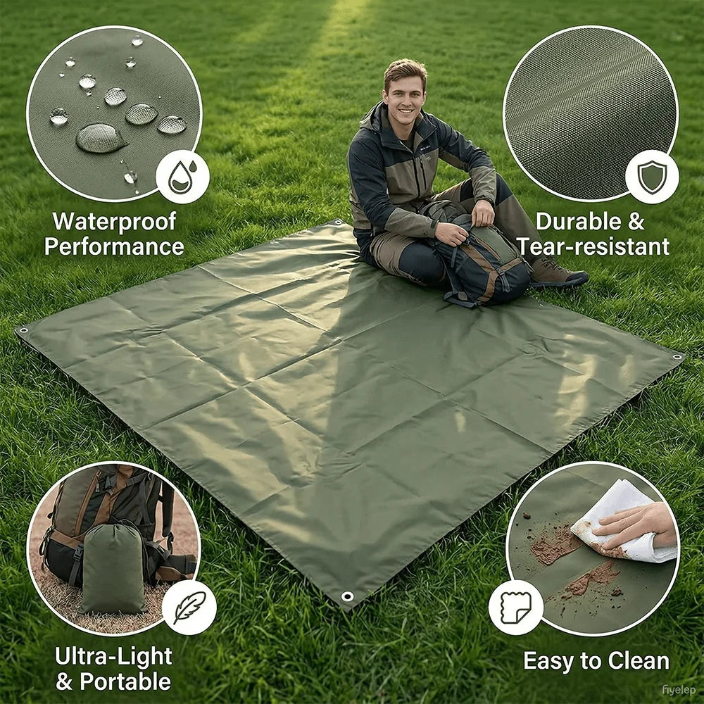 3-in-1 Multi-Use Sunshade Canopy & Picnic Mat
